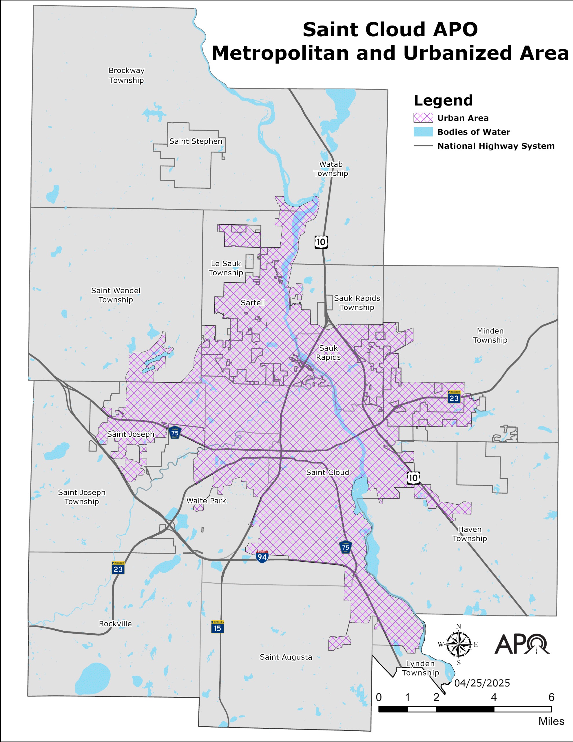 Map of the APO's planning area